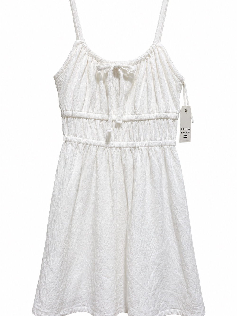 NWT Billabong Lynn Knit Mini Dress Salt Crystal White Women’s M/10